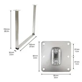 wagner® design yourself 2 WAGNER® design yourself ST 5012 Tischbein silber