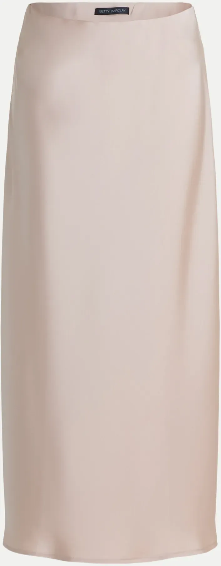 Langer Satinrock Beige 40