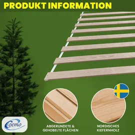 Coemo Rollrost VENO 120 x 200 cm - 13 Leisten - Massivholz