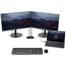 Startech USB auf Dual DisplayPort - Mini Dock - Mac und Windows - Dual 4K 60Hz - GbE - DisplayPort Hub - Dual Monitor Dockingstation (USBA2DPGB)
