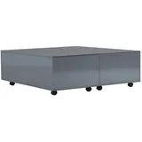 vidaXL Couchtisch Hochglanz-Grau 100x100x35 cm