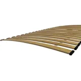 CLAMARO 90x200 cm Rollrost mit Federleisten gebogen, 22 Leisten aus stabilen Multiplex Birkenholz, inkl. Schutzkappen und vorgebohrter Befestigungslöcher - Premium Rolllattenrost Made in Germany