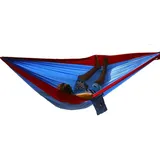 Ticket to the Moon Doppel Outdoor Reisehängmatte von Ticket to the Moon hellblau-rot wetterfest,