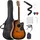 Vevor Elektro Akustische Gitarre Cutaway Anfänger 1041,4 mm (41 inch) Erwachsene Sunburst