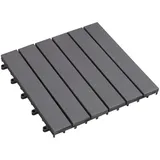 vidaXL Terrassenfliese 30 x 30 cm grau