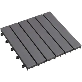 vidaXL Terrassenfliese 30 x 30 cm grau