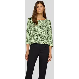 Rabe 3/4-Arm-Shirt RABE, Damen, Gr. 46, farn, Web, Obermaterial: 92% Viskose, 8% Elasthan, bedruckt, tailliert hüftbedeckend, U-Boot-Ausschnitt, Shirts 3/4-Arm-Shirt, mit Animal-Print
