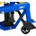 MSW Hebebühne Stahl 35-87 cm blau mit Rollen 150 kg