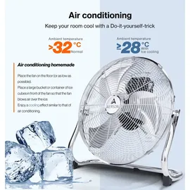 AERSON 40 cm Bodenventilator Silber