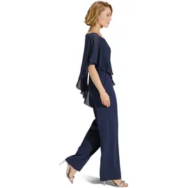 Swing Jumpsuit mit Rundhalsausschnitt, Marine, 48