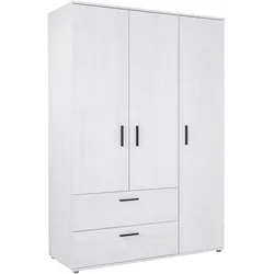 Kleiderschrank ARTHUR BERNDT "Kleiderschrank »Mathea« 3-türig", nordic, wood, nachbildung, B:130cm H:188cm T:51cm, Holzwerkstoff, Hartfaserplatte, Kunststoff, Schränke