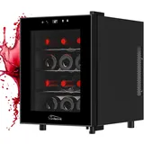 Tronitechnik TroniTechnik® Weinkühlschrank Bordeaux, Getränkekühlschrank, 31 Liter, 12 Flaschen