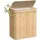 Songmics Wäschekorb mit Deckel, Wäschesammler Bambus, Wäschesack herausnehmbar und Griffen, 100 Liter, für Waschküche, Schlafzimmer, Wohnzimmer, naturbeige LCB063N01