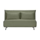Möbel Kraft Schlafcouch Webstoff 2-Sitzer Grün