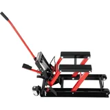 Motorradheber - Hydraulischer Heber/Ständer - Tragkraft 680 kg - Hubbereich 11,5–36,5 cm - Griff 57,5 cm - Eisen/Gummi/Kunststoff - Schwarz/Rot