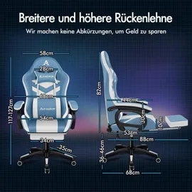 luxuskollektion Gaming-Stuhl Stoff Hellblau