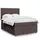 vidaXL Boxspringbett mit Matratze Dunkelbraun 140x200 cm Stoff