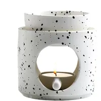 Duftlampe Ambiente Teelicht | Design Aromalampe Aus Keramik | Stövchen Für Ätherische Öle, Duftöl Und Duftwachs | Teelichthalter Aus Keramik