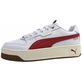 Puma Carina Street Lux Damen Plateau-Sneaker Weiß/Gold 40