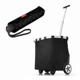 REISENTHEL® Einkaufstrolley carrycruiser Set Black, mit umbrella pocket classic schwarz