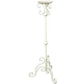 Ambiente Haus Wandkerzenhalter AMBIENTE HAUS "Kerzenständer - antikweis 80cm", weiß (antikweiß), B:30cm H:80cm T:30cm, Eisen, Kerzenhalter