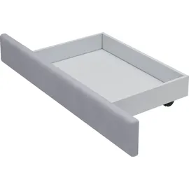 Flieks Polsterbett Doppelbett mit 4 Schubladen, Jugendbett Massivholzbett mit Lattenrost, Stauraumbett Ehebett, Samt, Grau - Grau