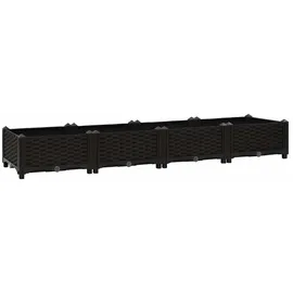 vidaXL Hochbeet 160 x 40 x 23 cm Schwarz