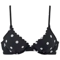 LASCANA Bügel-Bikini-Top Damen schwarz-weiß Gr.36 Cup C