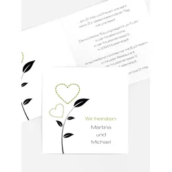 Einladungskarten Hochzeit selbst gestalten mit Spruch und Fotos im Onlinedesigner bei Meine-Kartenmanufaktur.de