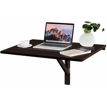Costway Wandtisch Klappbar, Wandklapptisch , 80x60cm, Klapptisch Aus Holz Braun - Costway