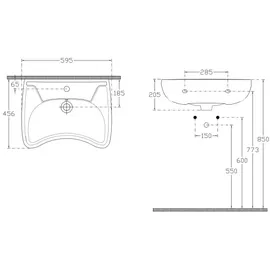 Isvea Barrierefreies Waschbecken 59,5 x 45,6 cm (10TP60060)