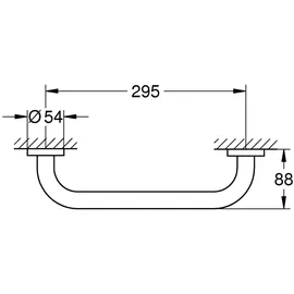 Grohe Essentials Haltegriff 29,5 cm cool sunrise gebürstet