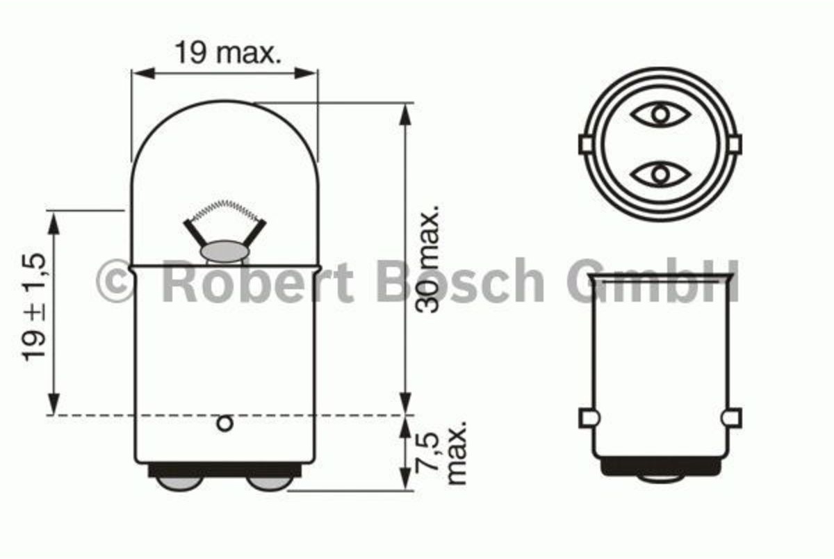 Ampoule secondaire BOSCH R5W Pure Light 12V, 5W