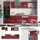 Vicco Küchenzeile R-Line 300 cm Rot Hochglanz