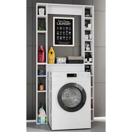 VCM Wandregal Überbau WC Bad Regal Tinoli XL 98 x 18 x 200 cm Weiß