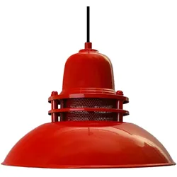 Bamyum Leuchtturm Pendelleuchte, E27 Fassung, 34 cm, Rot Lampe