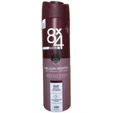 8X4 Million Nights Deo Spray 6 x 150 ml