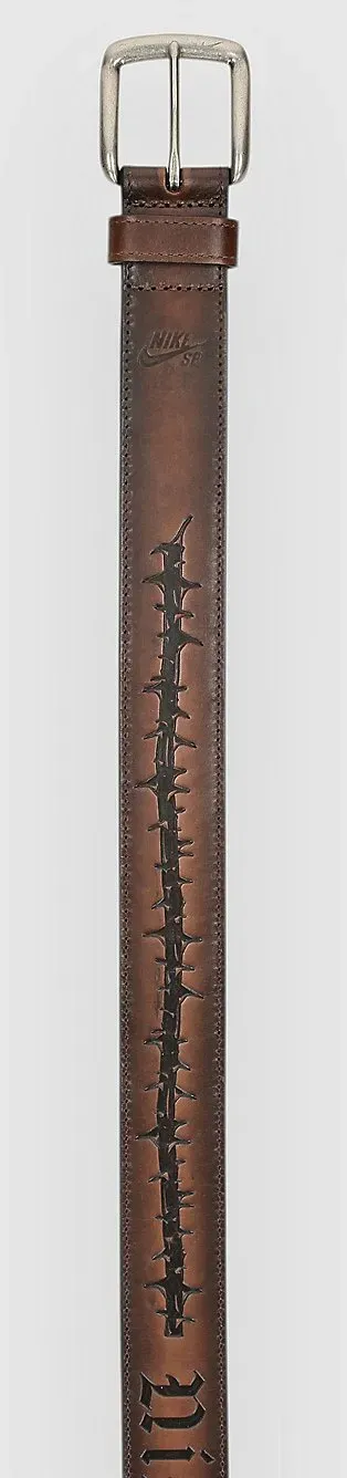 Nike Thorn Embossed Leather Gürtel brown Gr. L