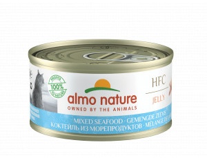 Almo Nature HFC Jelly met gemengde zeevis natvoer kat (70 g)  6 x 70 g