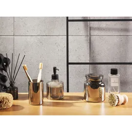 Beliani Badezimmer Set 3-teilig Glas Grau