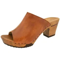 woody Damen Elly Clog Pantolette, Safor Braun, 36 EU