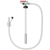 COSTWAY Ölabsaugpumpe, Kraftstoff Umfüllpumpe 3,2 GPM, 3 Größen-Adapter rot|weiß