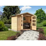 Gartenhaus Gerätehaus Schuppen naturbelassen Holz Doppelflügeltür aus Kunstglas