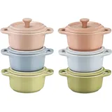 Staub Ceramique Cocotte Set Macaron 6-tlg, rund, Keramik