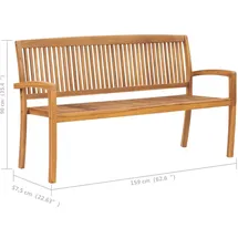 vidaXL Stapelbank 159 x 21 x 90 cm Rot