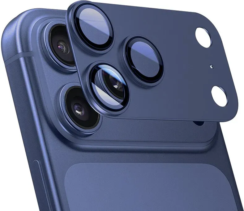 IM-CHEN iPhone 17 Pro Kamera-Objektivschutz, hohe Transparenz, Legierung, sturzsicher, blau, 1 Stück