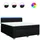 vidaXL Boxspringbett mit Matratze Schwarz 180x200 cm Stoff