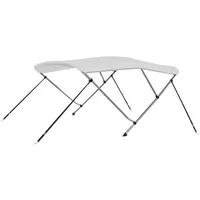 vidaXL Sonnenschutz 3-Bow Bimini Top 183 x 140 x 137 cm Aluminium Weiß