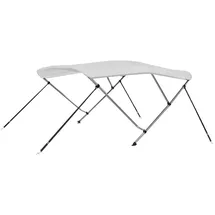 vidaXL Sonnenschutz 3-Bow Bimini Top 183 x 140 x 137 cm Aluminium Weiß