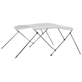 vidaXL Sonnenschutz 3-Bow Bimini Top 183 x 140 x 137 cm Aluminium Weiß